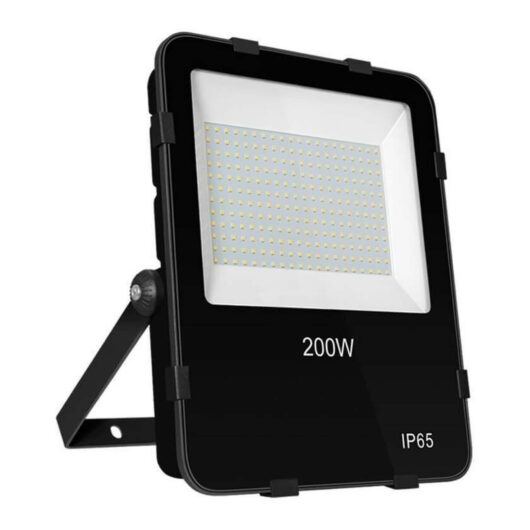 Phoebe LED Floodlight 200W Atlas with Photocell Sensor Cool White 110° Black Powder Coat