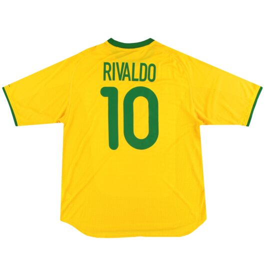 2000-02 Brazil Nike Home Shirt Rivaldo #10 *w/tags* L - Brazil / w/tags / Large