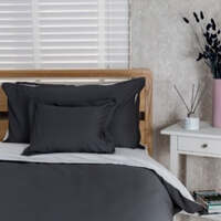 4.5 Tog Duvet 100% Cotton Grey Duvet Cover Set & Pillow