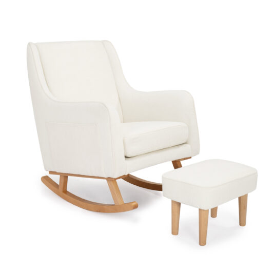Babymore Ida Nursing Chair with Foot Stool - Boucle