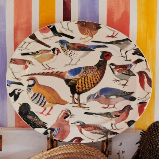British Birds Large Oval Platter Earthenware | Emma Bridgewater