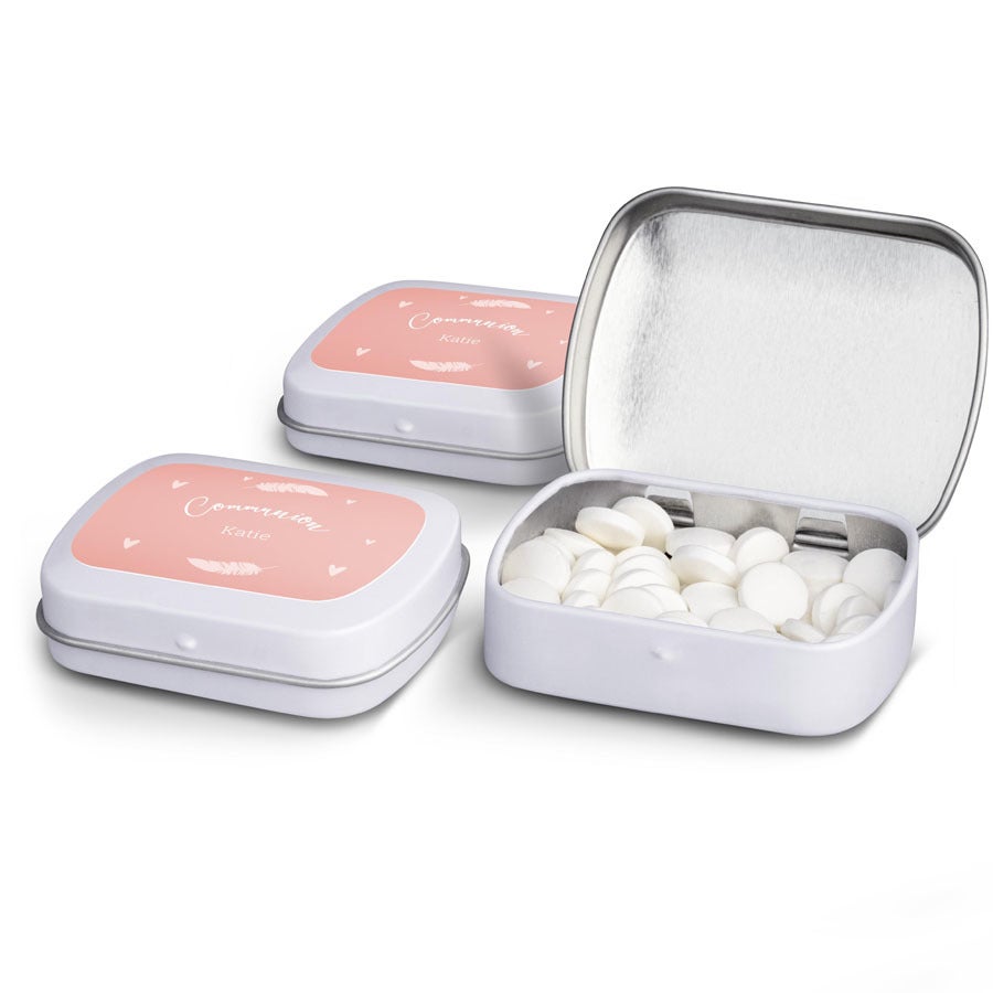 Personalised sweets tins - Peppermints - set of 80