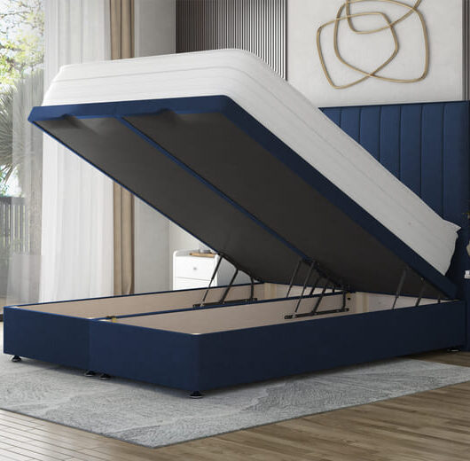 Spring King Pocket Memory Ortho 1500 Mattress + Ottoman Divan Bed, Mink, End Ottoman, Single